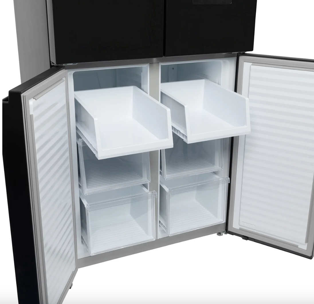415L American Style Fridge Freezer in Black