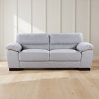 Smoke woven fabric 3 seater sofa