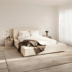 Soho White Clay Kingsize Bed