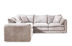 Solaya Large Corner Sofa + Footstool Set in Beige