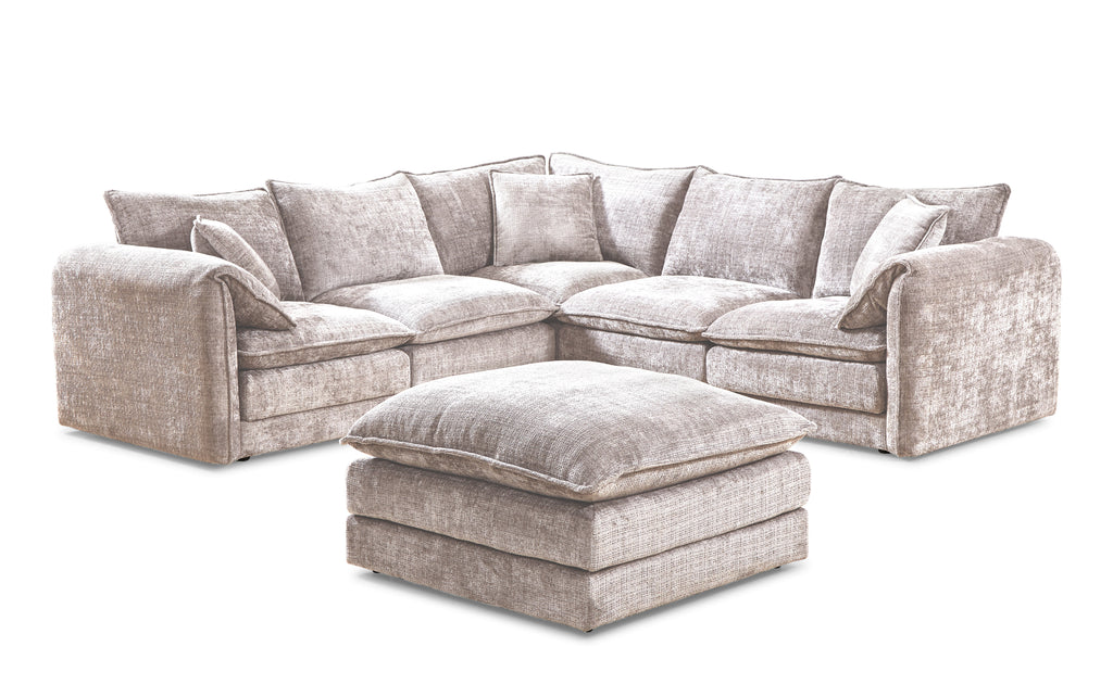 Solaya Large Corner Sofa In Beige