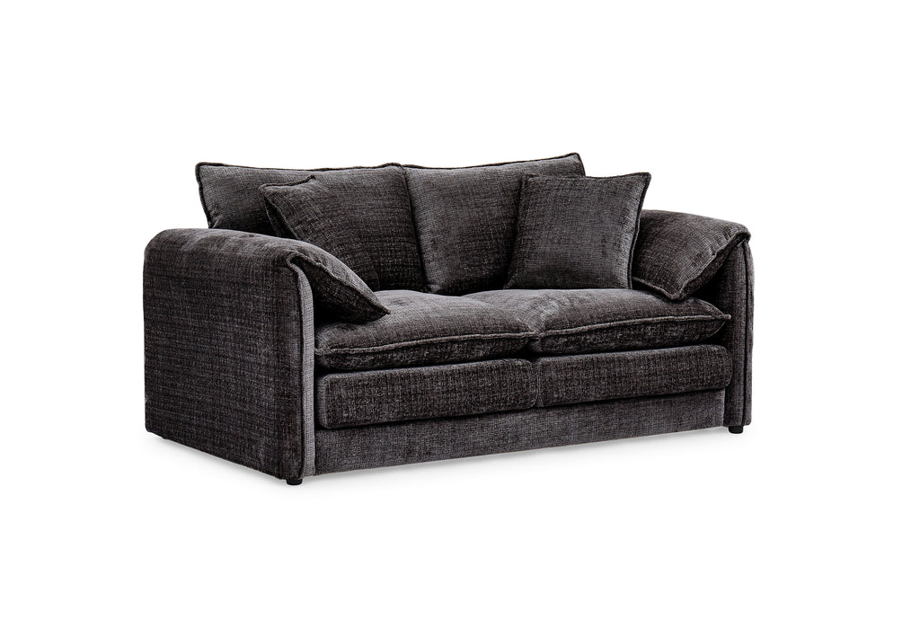 Solaya 3+2 Sofa Set in Black