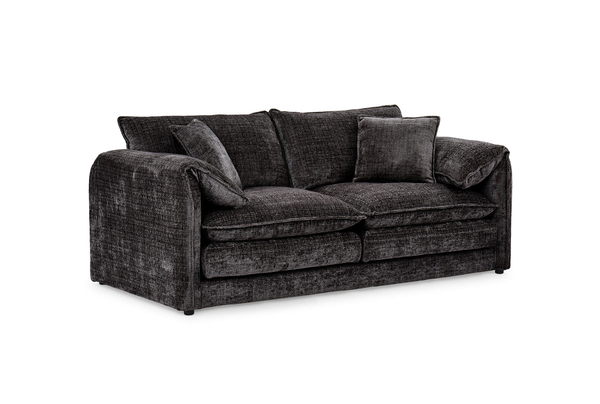 Solaya 3+2+1 Sofa Set in Black