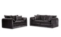 Solaya 3+2 Sofa Set in Black