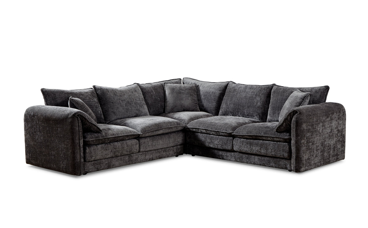 Solaya Large Corner Sofa In Black