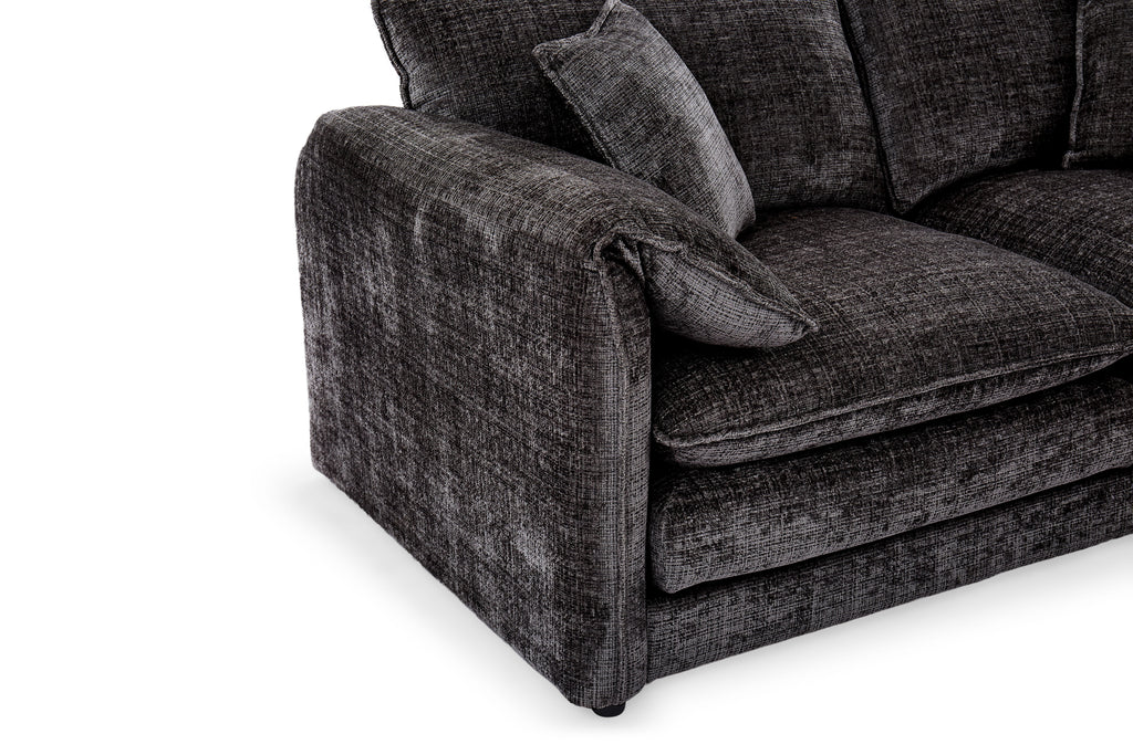 Solaya 3+2+1 Sofa Set in Black