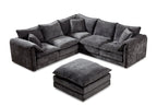 Solaya Large Corner Sofa In Black