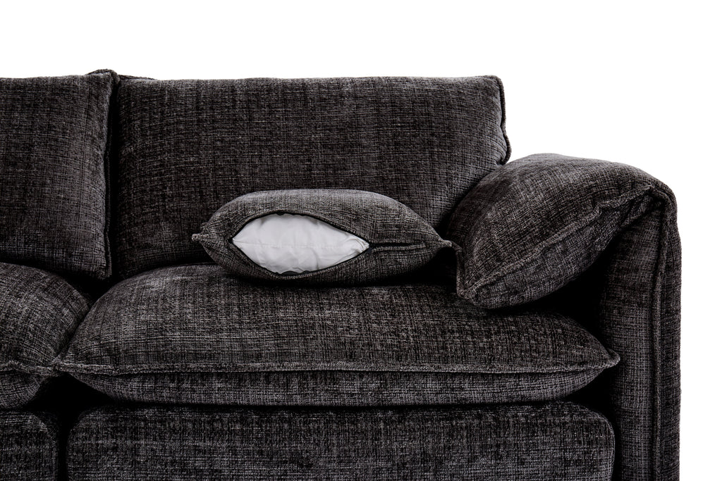 Solaya 3+2+1 Sofa Set in Black