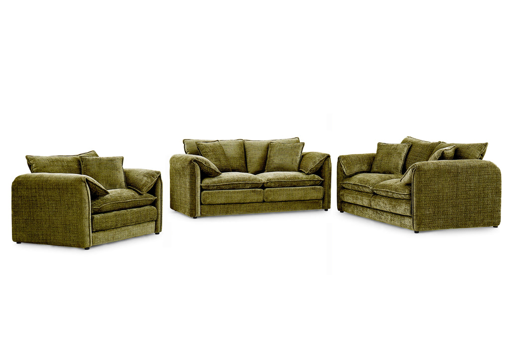 Solaya 3+2+1 Sofa Set in Green