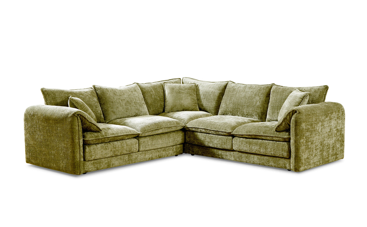 Solaya Large Corner Sofa In Green