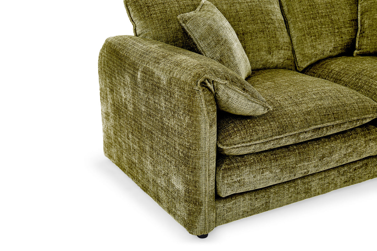 Solaya Large Corner Sofa In Green
