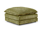 Solaya Large Corner Sofa + Footstool Set in Green