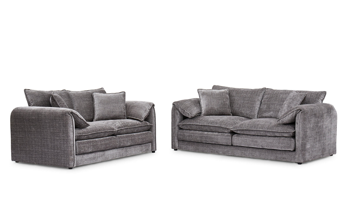 Solaya 3+2 Sofa Set in Grey