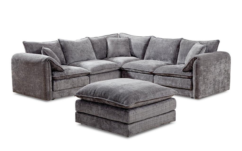 Solaya Large Corner Sofa In Grey