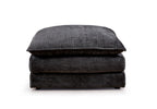 Solaya Large Corner Sofa + Footstool Set in Black