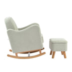 Soother Nursing Chair and Stool Sage Boucle