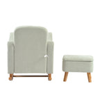 Soother Nursing Chair and Stool Sage Boucle