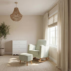 Soother Nursing Chair and Stool Sage Boucle