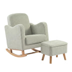 Soother Nursing Chair and Stool Sage Boucle