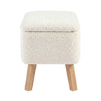 Soother Nursing Stool Off White Boucle