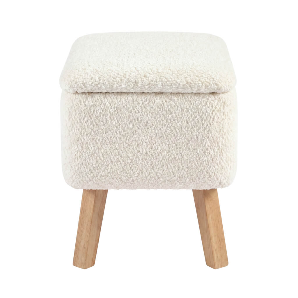 Soother Nursing Stool Off White Boucle