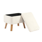 Soother Nursing Stool Off White Boucle