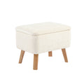 Soother Nursing Stool Off White Boucle