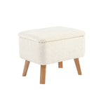 Soother Nursing Stool Off White Boucle