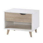 Modern White-Oak Bedside Cabinet