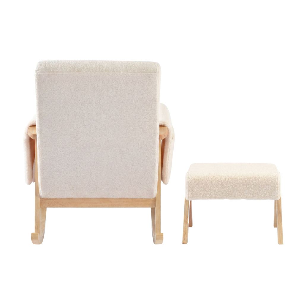 Storyteller Nursing Chair and Stool Off White Ted