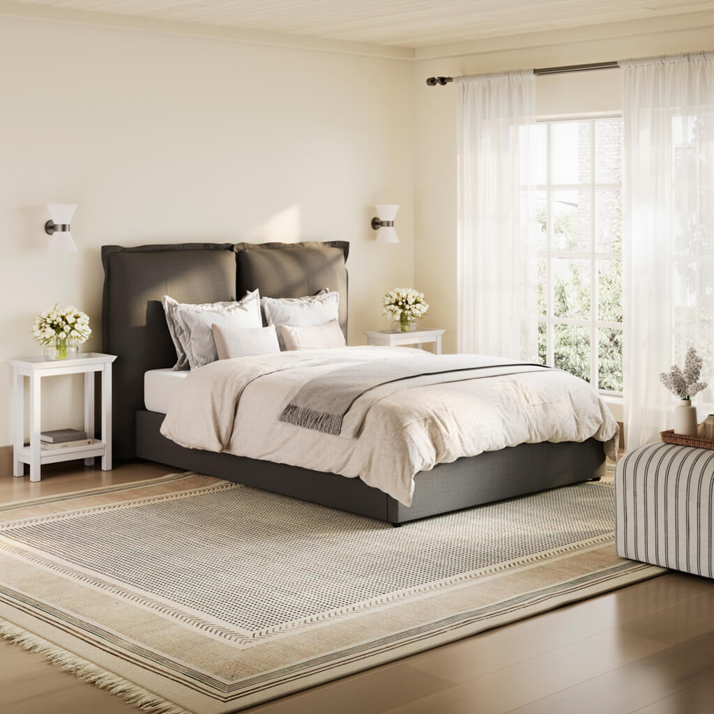 Calabasas Grey Super Kingsize Bed