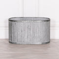 Ribbed Metal Planter – Large