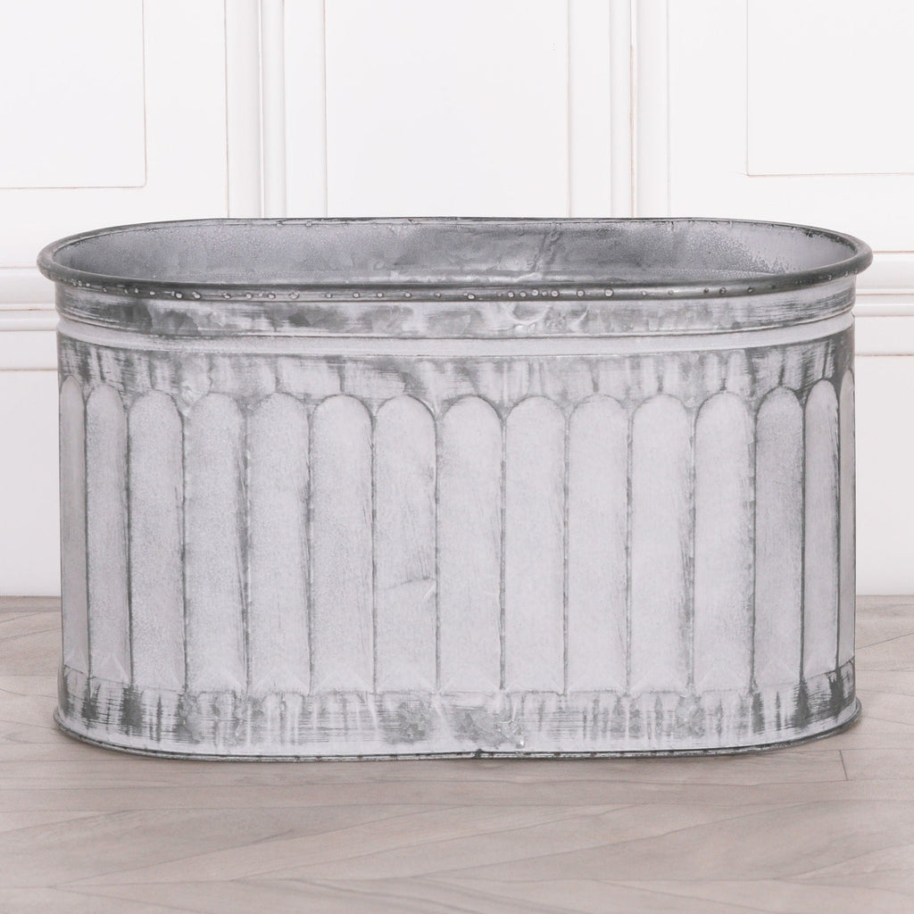 Arched Pattern Metal Planter – Small