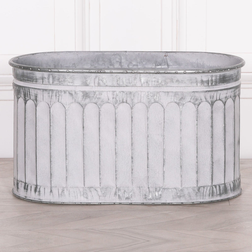 Arched Pattern Metal Planter – Medium