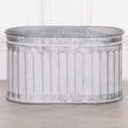 Arched Pattern Metal Planter – Medium