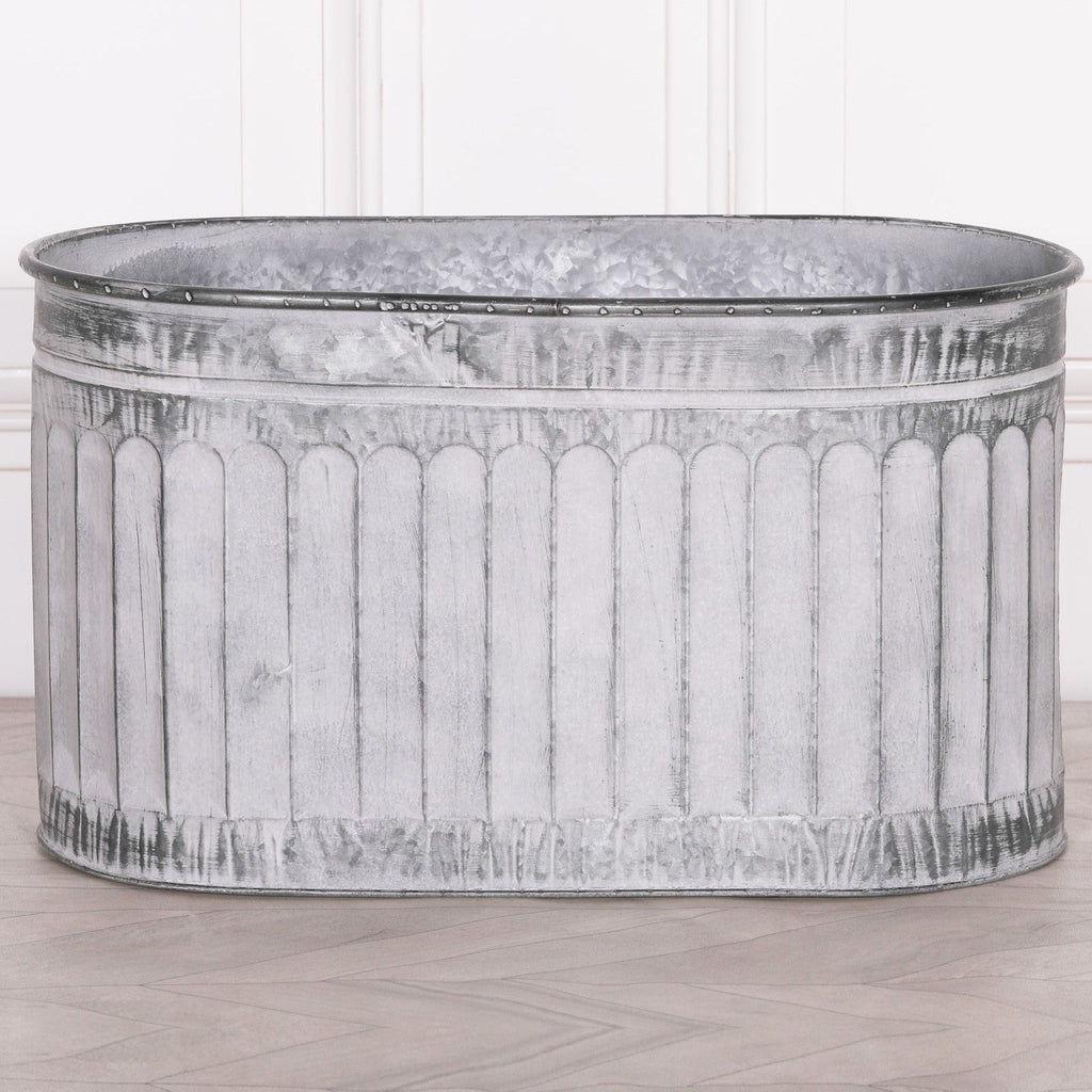 Arched Pattern Metal Planter – Large