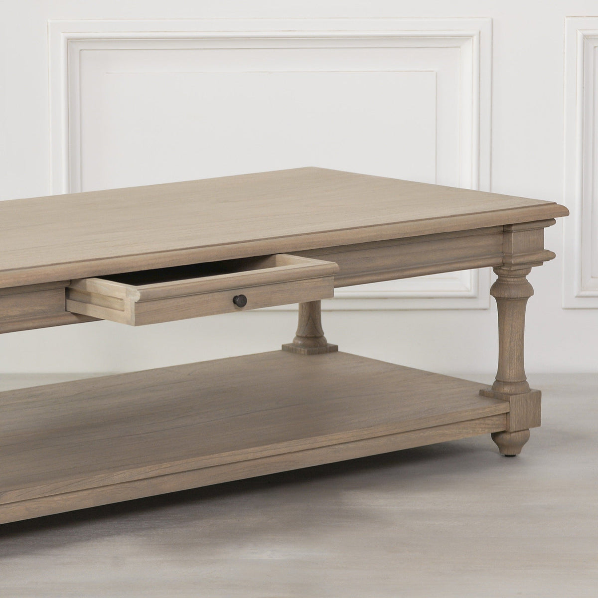 Rustic Wooden 170cm Coffee Table with Drawer