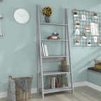 Grey Ladder Bookcase