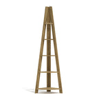 Oak Corner Ladder Shelving