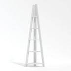 White Corner Ladder Shelving Unit