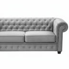 Chesterfield Universal Corner Sofa in Dark or Light Grey Upholstery