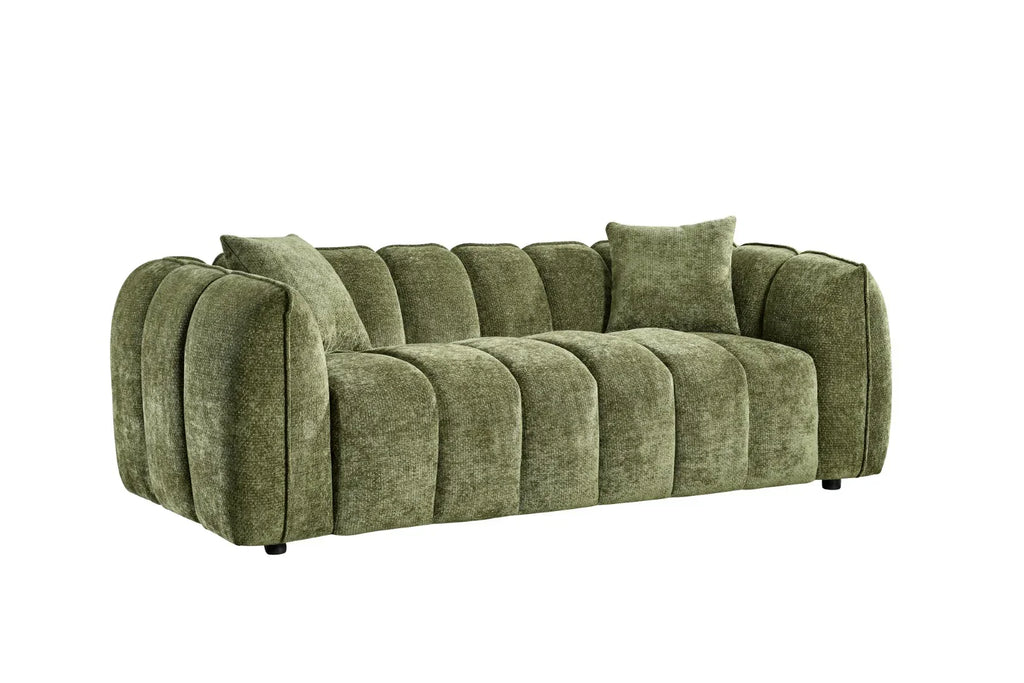 Venice Sofa Set In Olive Green