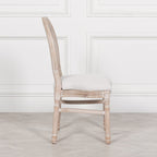 260cm Blanche Wood Rustic Rectangular Dining Table With 8 Louis Chairs