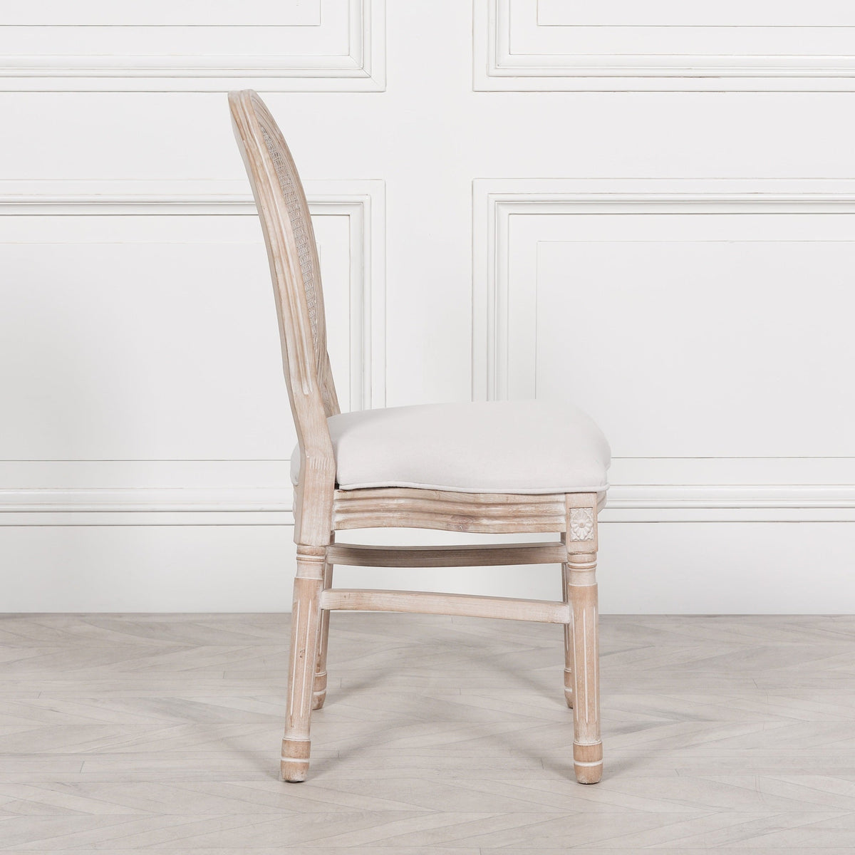 260cm Blanche Wood Rustic Rectangular Dining Table With 8 Louis Chairs
