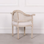 Wooden Louis Upholstered Corner Chair