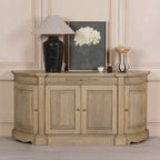Rustic Wooden Fluted Buffet Sideboard