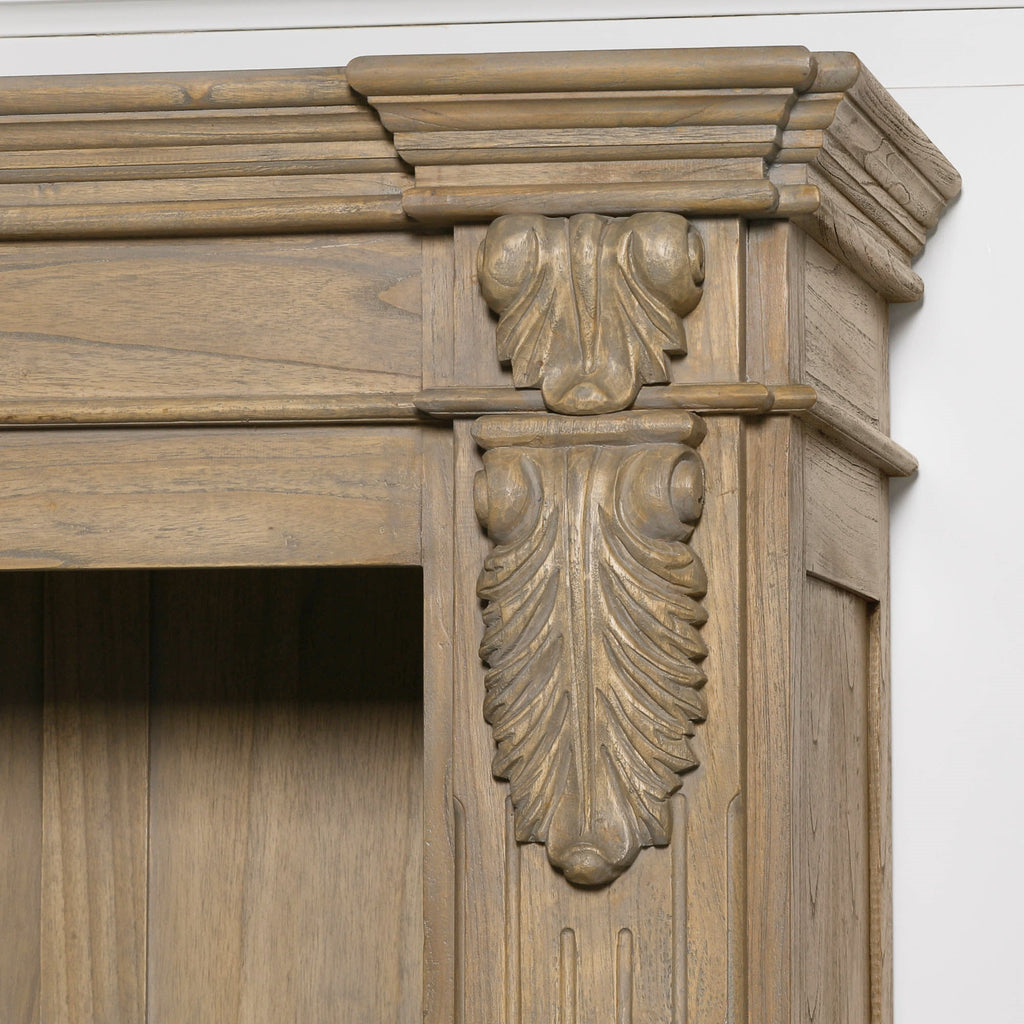 Large Rustic Open Bookcase
