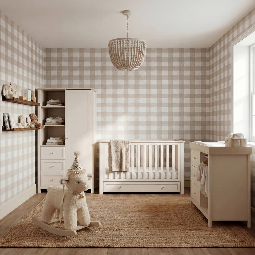 Wanderer 3 Piece Nursery Room Furniture Set Cashmere and Oak