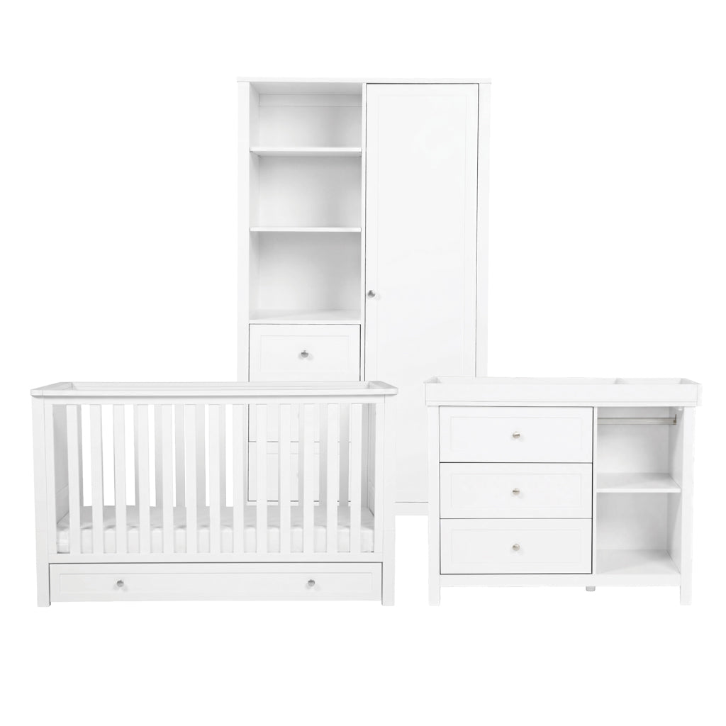 Wanderer 3 Piece Nursery Room Furniture Set White