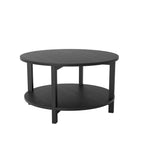 Black Round Wooden Coffee Table